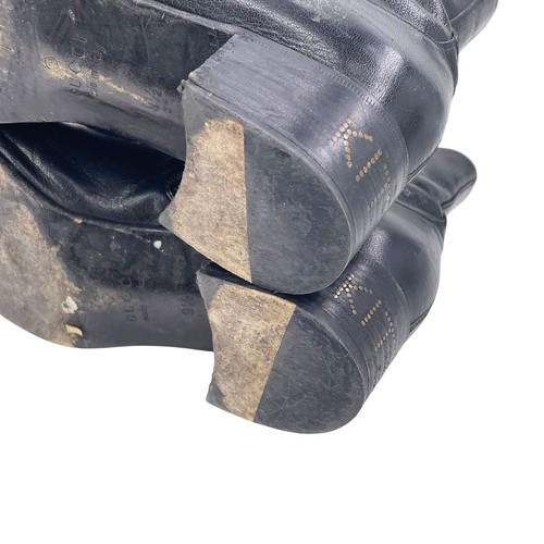 GUCCI Boots Shoes Horsebit EU 43.5 US 10 Leather Black Authentic - Picture 9 of 24