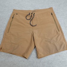 Roark Mens Shorts 34 Beige Drawstring RS279