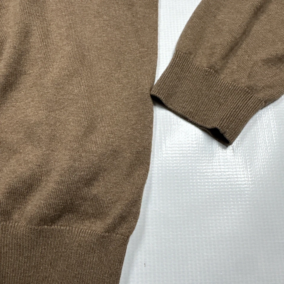 Paul Fredrick Mens Brown silk cashmere turtleneck sweater Size XL - Image 3 of 4