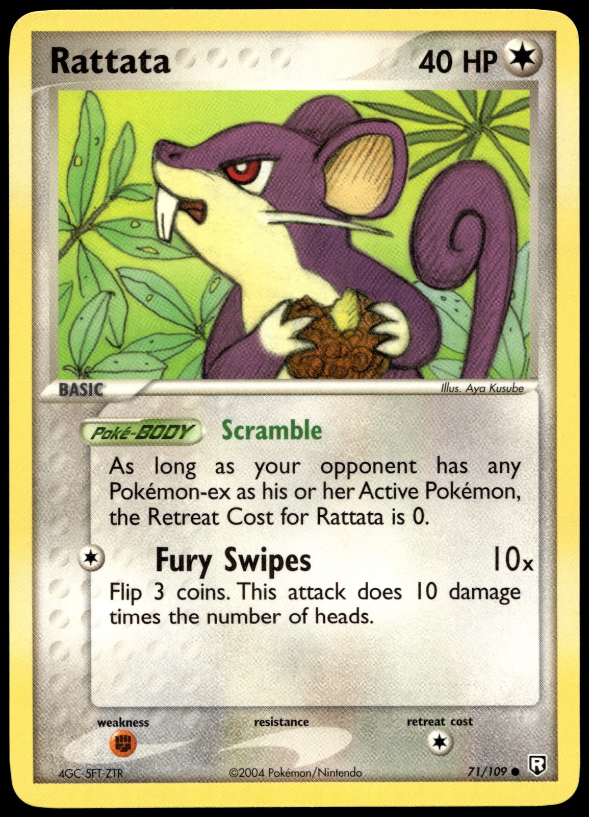 Rattata - 071/109 Common Team Rocket Returns 71/109 NM