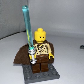 Lego Star Wars Minifigure Obi-Wan Kenobi Yellow Head, Lightsaber 7161!