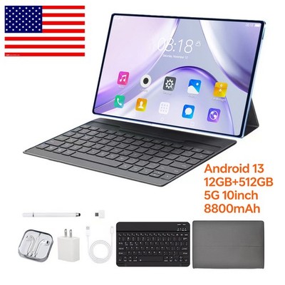 Android 13 Tablet 10.1 inch 5G Tablet 12GB+512GB 8800mAh Octa-Core WiFi Tablet
