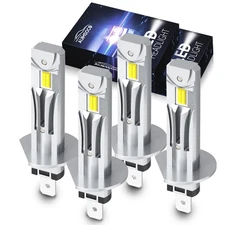 4X H1 LED Headlight High Low Beam Bulbs Conversion Kit Super Bright 6500K White