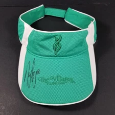 Nancy Lopez Brand Autographed Sun Visor Hat Cap Green The Villages FL Golf LPGA