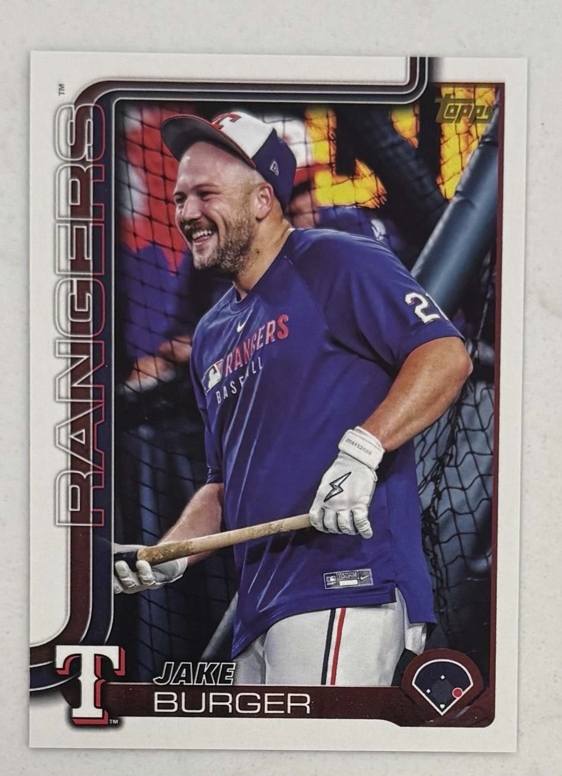 2025 Topps Update Jake Burger Golden Mirror Variation US98