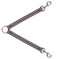 Dog Leash Splitter Stripes Red/Blues/White (Us Import)