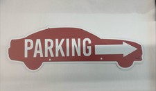 PARKING RIGHT ARROW Yard Metal Sign