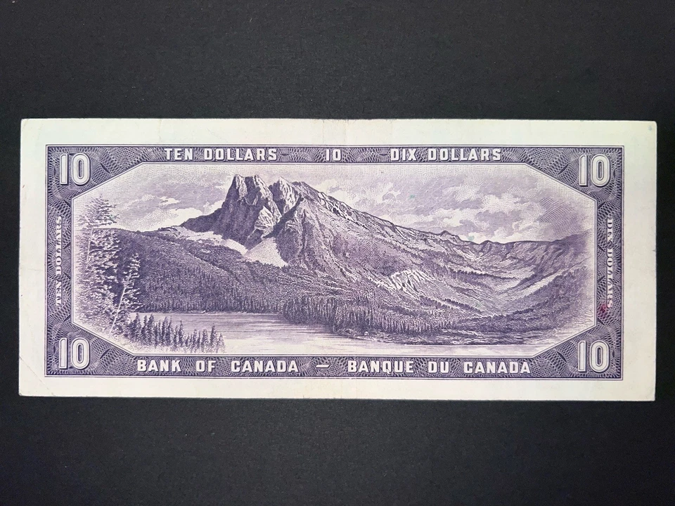 1954 Bank of Canada $10 Devil's Face Note - Coyne/Towers - C/D 2789673 - Image 3 of 3