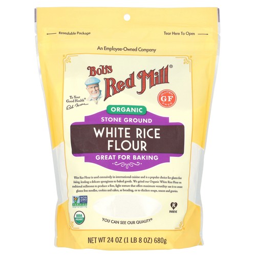 Organic White Rice Flour, 24 oz (680 g)