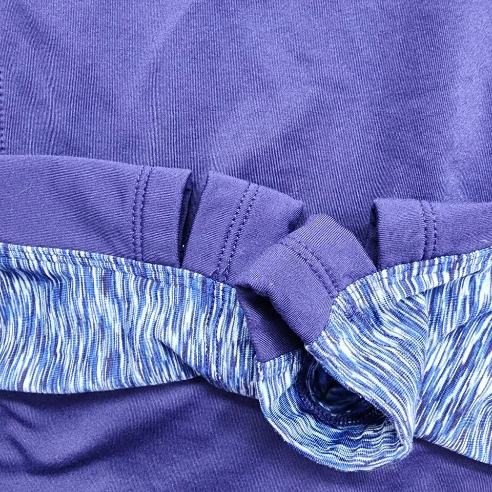 Chaqueta Danskin Now Mujer M Azul 1/4 Cremallera Manga Larga Pulgares Pullover Entrenamiento Foto 4 de 4