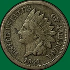1860 Round Bust Indian Head Cent Choice Fine F+ Coin #40835