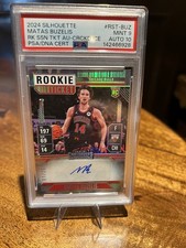 2024 Silhouette Matas Buzelis Rookie Ticket Auto Cracked Ice 1/25 #RST-BUZ PSA 9