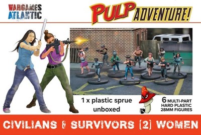 Wargames Atlantic Civilians & Survivors (2) Women 28mm 1/56 1 x Sprue ohne OVP 