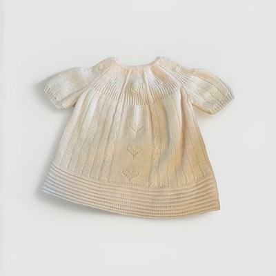 infant cable knit sweater dress Vintage Pink Sears With Rose Embroidery Heart - 6-12m stylish feminine