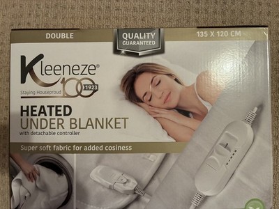 Kleeneze Heizunterdecke Doppelbetten Waschbarer Bezug Abnehmbarer Regler
