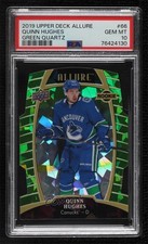 2019 Upper Deck Allure Rookies Green Quartz 84/99 Quinn Hughes PSA 10 GEM MT 0i6
