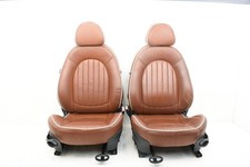 05-08 Mini Cooper S R52 Sidewalk Front Leather Seats Set Malt Brown Oem