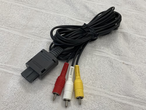 Official Nintendo AV Cable Audio TV Lead RCA adapter Snes N64 Gamecube A1 Pak - Picture 4 of 5