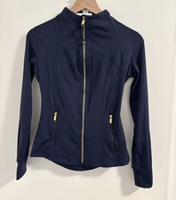 Lululemon Define Women's Full Zip Athletic Jacket Navy Blue/Gold Zipper, Size 4
