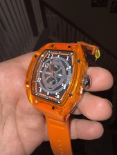      NEW  Invicta Racing CYCLONE Men's PODIUM WATCH 48.5mm Orange Silver 48446