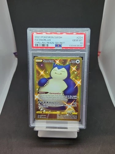 Snorlax 224/198 - Chilling Reign - PSA 10- Pokémon Card (Equiv. CGC BGS)