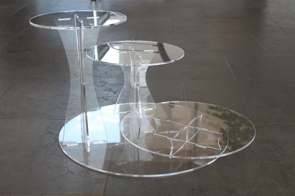 TortenstäNder Acryl Etagere Hochzeit 3 Etagen Plexiglas DekostäNder PräSentation-image