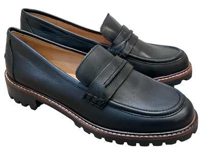 NEW MADEWELL BLACK THE CORINNE LUGSOLE LOAFERS SHOES NE526  display picture 3