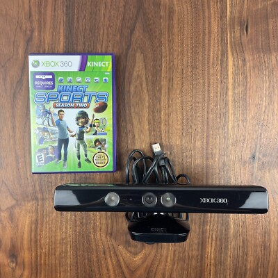 Microsoft Xbox 360 Kinect Motion Sensor Camera And Kinect Sports Season Two Game