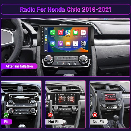 9'' 64GB Apple Carplay For 2016-2021 Honda Civic Car Stereo Radio GPS Android 13 - Picture 8 of 24