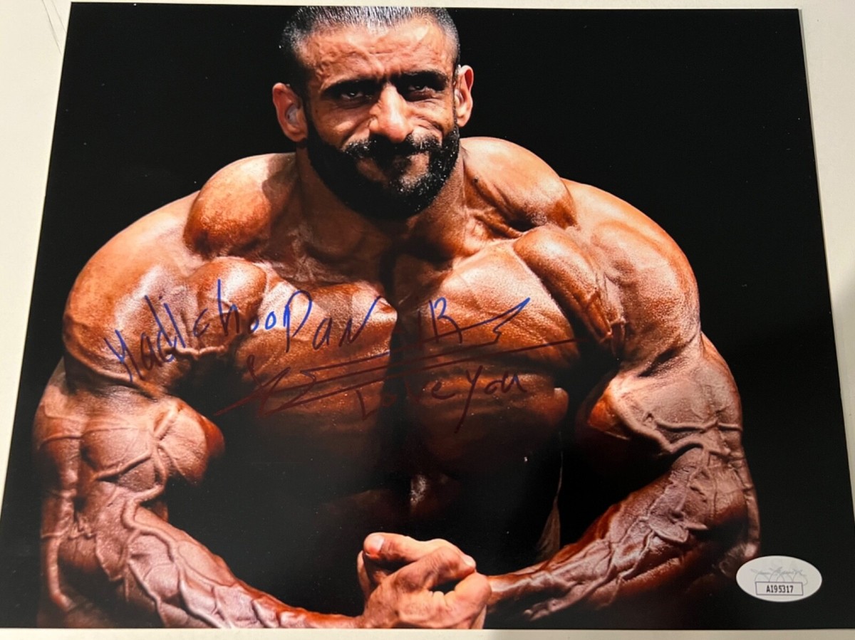 Hadi Choopan signed 8x10 JSA COA B bodybuilder Mr Olympia psa bas