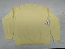 New Vince Camuto Women's Small Crew Neck Sweater Long Sleeve Pullover Yellow AM8