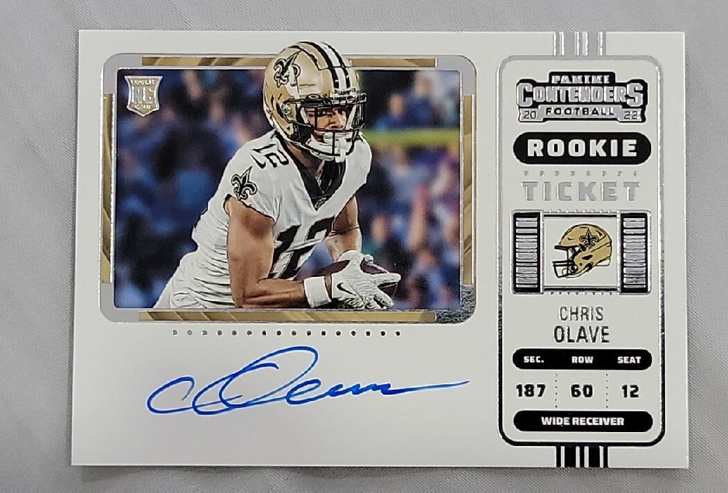 🔥 2022 Panini Contenders Rookie Ticket Variation Chris Olave On Card Auto #109