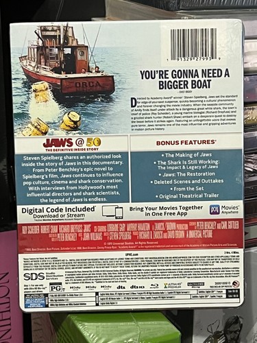 Jaws (4K ULTRA HD / BLU-RAY 50th Anniversary LIMITED EDITION STEELBOOK BRAND NEW - Picture 2 of 7