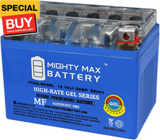YTX4L-BSGEL - 12 Volt 3 AH, GEL Type, 50 CCA, Rechargeable Maintenance Free SLA