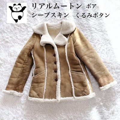 The Sheep Shack Real Mouton Bore Skin Jacket size XL-/Japan FedEx 