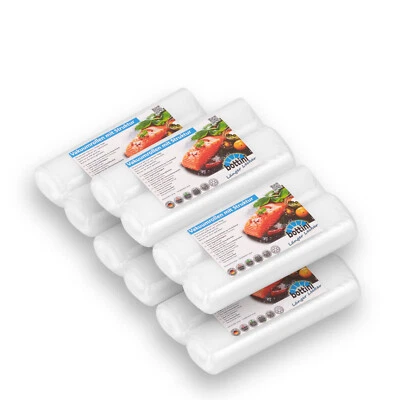 10 x Folienrolle 20 x 600 cm Vakuumierbeutel für Caso Lava Solis ProfiCook usw.