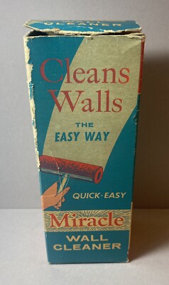 Vintage Miracle Wall Cleaner Household Tool Gadget Advertising Box Kristee Ohio