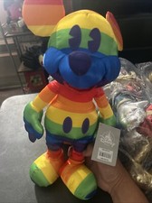 15.5 " Disney Parks Rainbow Gay Pride Mickey Mouse Plush NWT LGBTQ