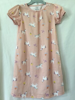 New Carter's Unicorn Nightgown Nightshirt Girls 2/3, 4/5 L 12/14 Pink