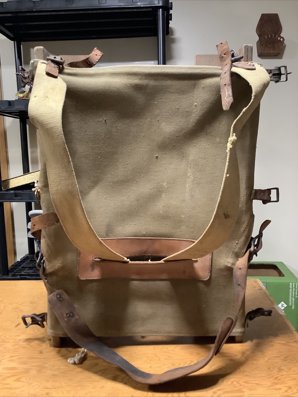 Vintage Military Backpack Frame Wood WW2 eBay