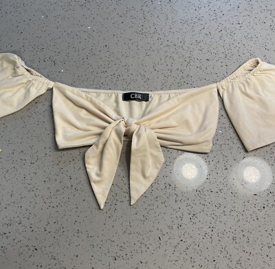 Y2K CBR Sexy Off The Shoulder front Tie Youth Crop Top/ Bralette like