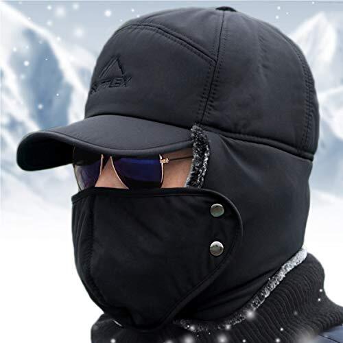 Men's Trapper Hat Winter Trooper Hat with Earflaps for Skiing Cycling Baseball - Picture 7 of 7