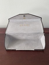 Gucci Brown Folding Triangle Hard Side Eyeglasses Sunglasses Case