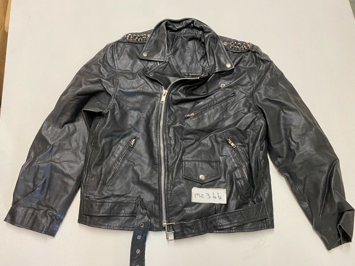 HARD Leather STUFF Vintage Motorcycle Leather Jacket Armpit/armpit 22 HARD Leather STUFF Vintage Motorcycle Leather Jacket Armpit/armpit 22