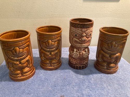 VINTAGE ORCHIDS OF HAWAII - TIKI DRINK MUGS (3) R-91 AND R-3 WITH GREEN EYES - Picture 14 of 14