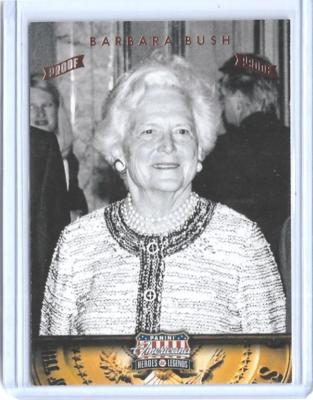 2012 PANINI AMERICANA FIRST LADY BARBARA BUSH PARALLEL ''PROOF'' CARD #56 ~ /100 