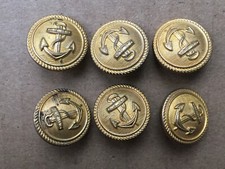 Kriegsmarine 6 guzików 17mm, Assmann W ogniu pozłacany dla małp, kurtka targowa