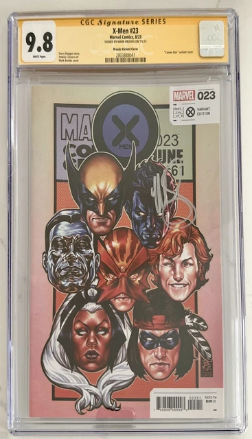 X-MEN #23 BROOKS CORNER BOX VARIANT CGC SS 9.8 SIGNED BY MARK BROOKS