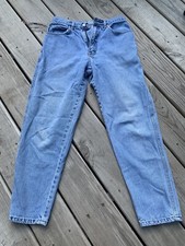 VTG Bugle Boy 609 Easy Fit Taper Jeans Womens 8SH L Blue Hi Rise