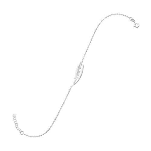 Feder Fußkettchen Fußkettchen Sterlingsilber verstellbare Länge, 9 Zoll - Bild 2 von 3